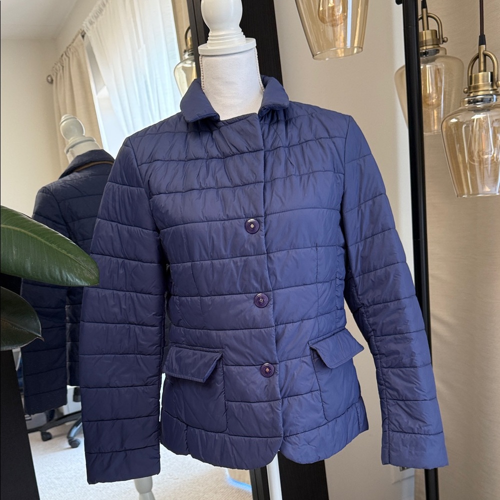 Milano Women's Navy Quilted Puffer Jacket